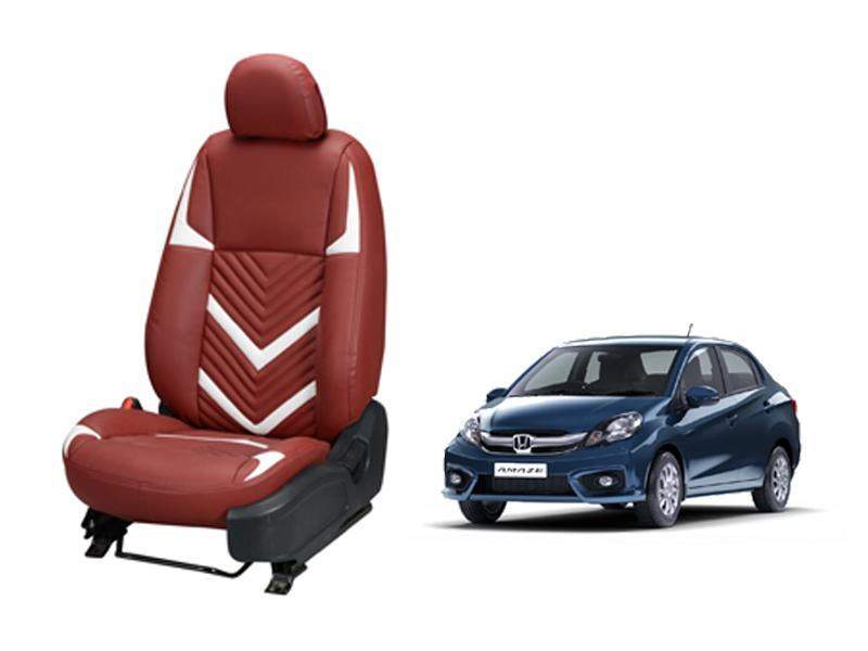 Honda Amaze (2016) Art Leather Seat Cover in Zig-Zag Design