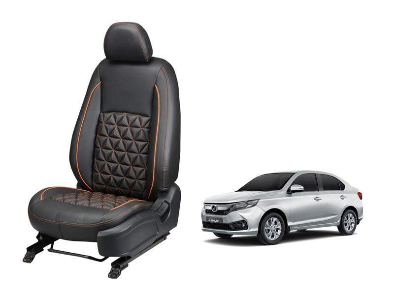 Honda Amaze (2018) Nappa Leather Seat Cover in Diamond-Cut Series