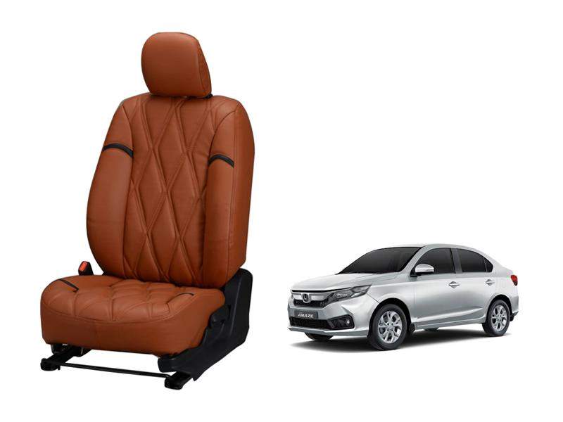 Honda Amaze (2018) Nappa Leather Seat Cover - Kite Design