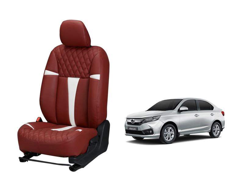 Honda Amaze (2018) Art Leather Seat Cover - Racing Design