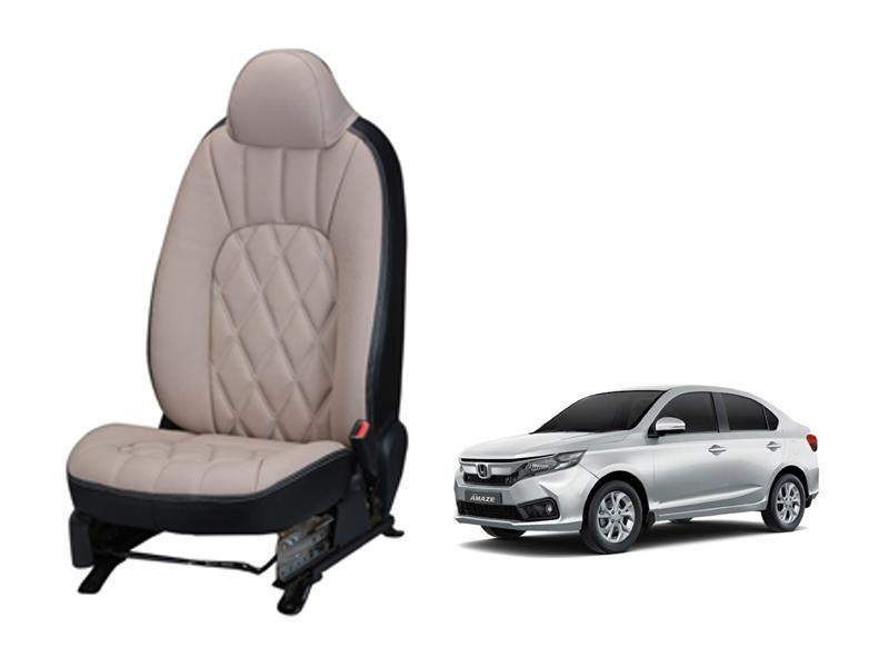 Honda Amaze (2018) Art Leather Seat Cover - Threading Design