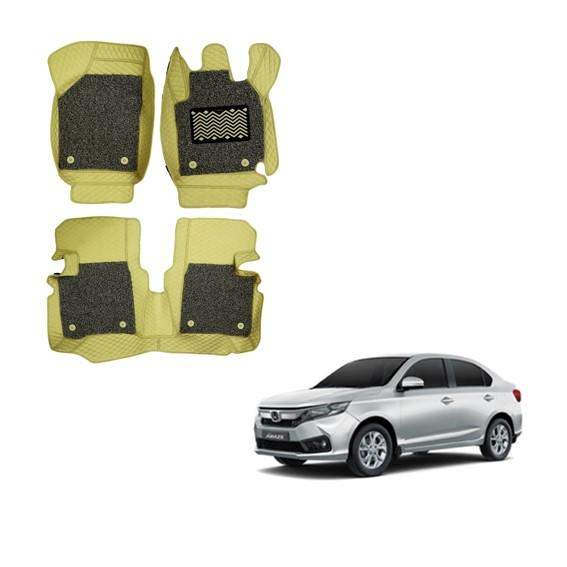 Honda Amaze (2018) Premium 7D Foot Mattress - Beige Colour