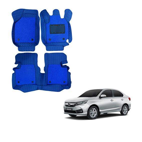 Honda Amaze (2018) Stylish 7D Foot Mats - Blue Colour