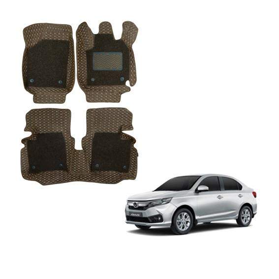 Honda Amaze (2018) Luxurious Foot Mats - Brown Colour