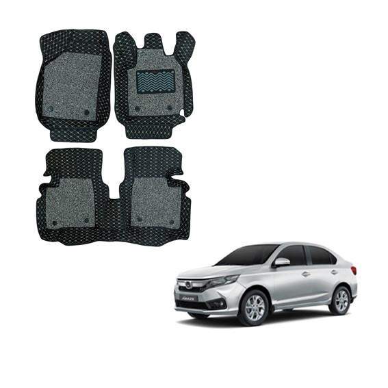 Honda Amaze (2018) Luxury Floor Mats - Black/Grey Colour