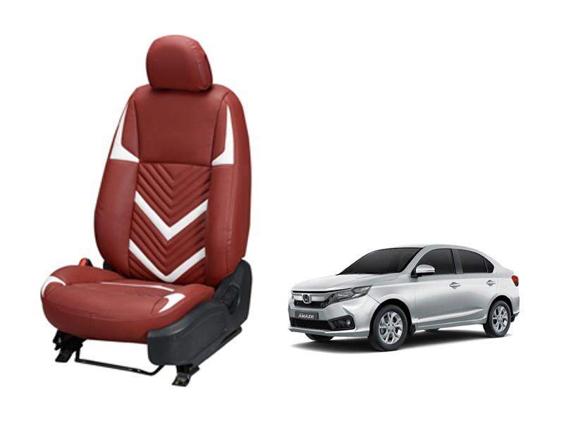 Honda Amaze (2018) Art Leather Seat Cover in Zig-Zag Design