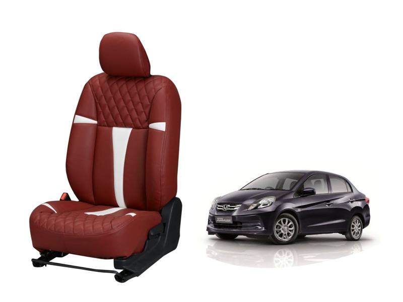 Honda Amaze (2012) Art Leather Seat Cover - Racing Design