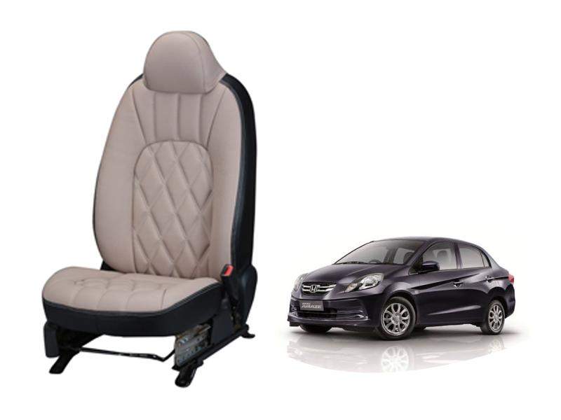 Honda Amaze (2012) Art Leather Seat Cover - Threading Design