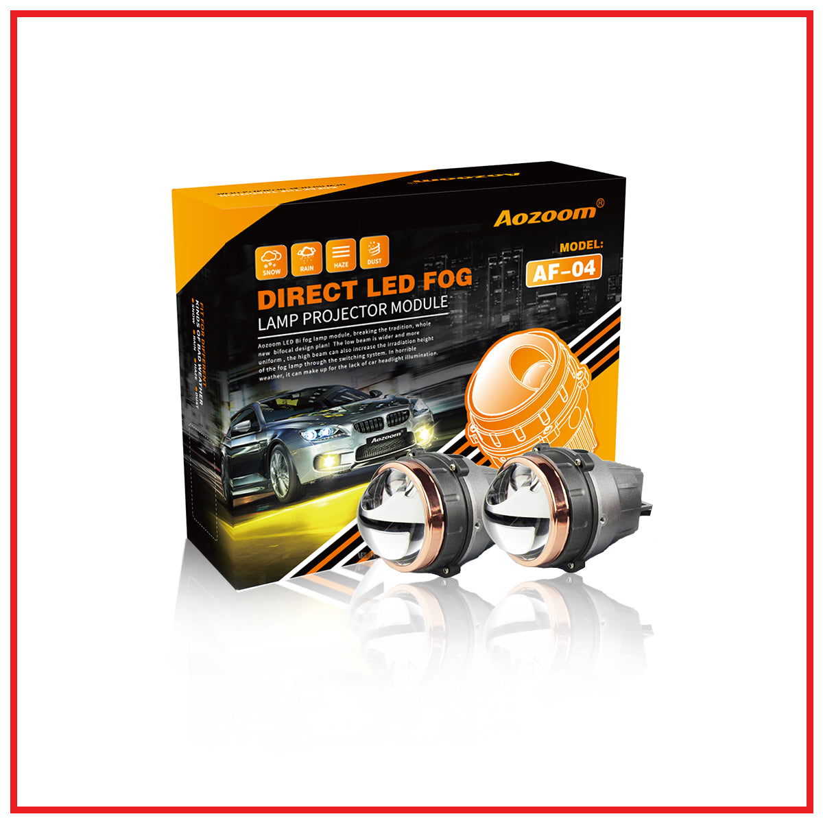 Aozoom FLP 2090 Direct LED Fog Lamp | Fog Lens LED Projector | 102W, 5