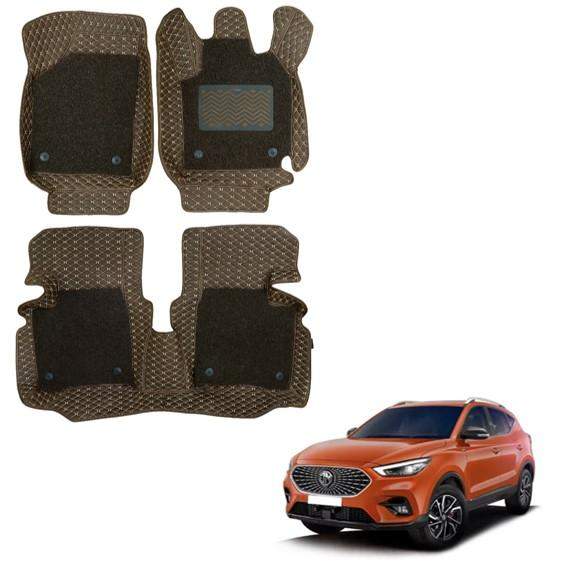 MG Astor Deluxe 7D Foot Mats - Brown Colour