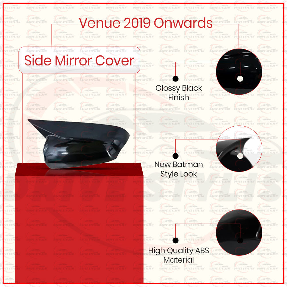 Batman Side Mirror Cover for Hyundai Venue 2019 Onwards