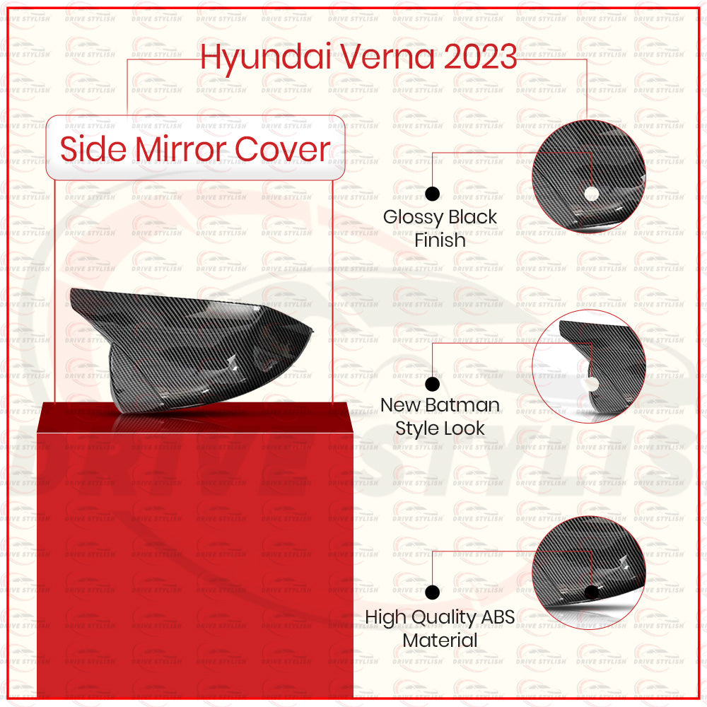 Batman Side Mirror Cover for Hyundai Verna 2023 Onwards