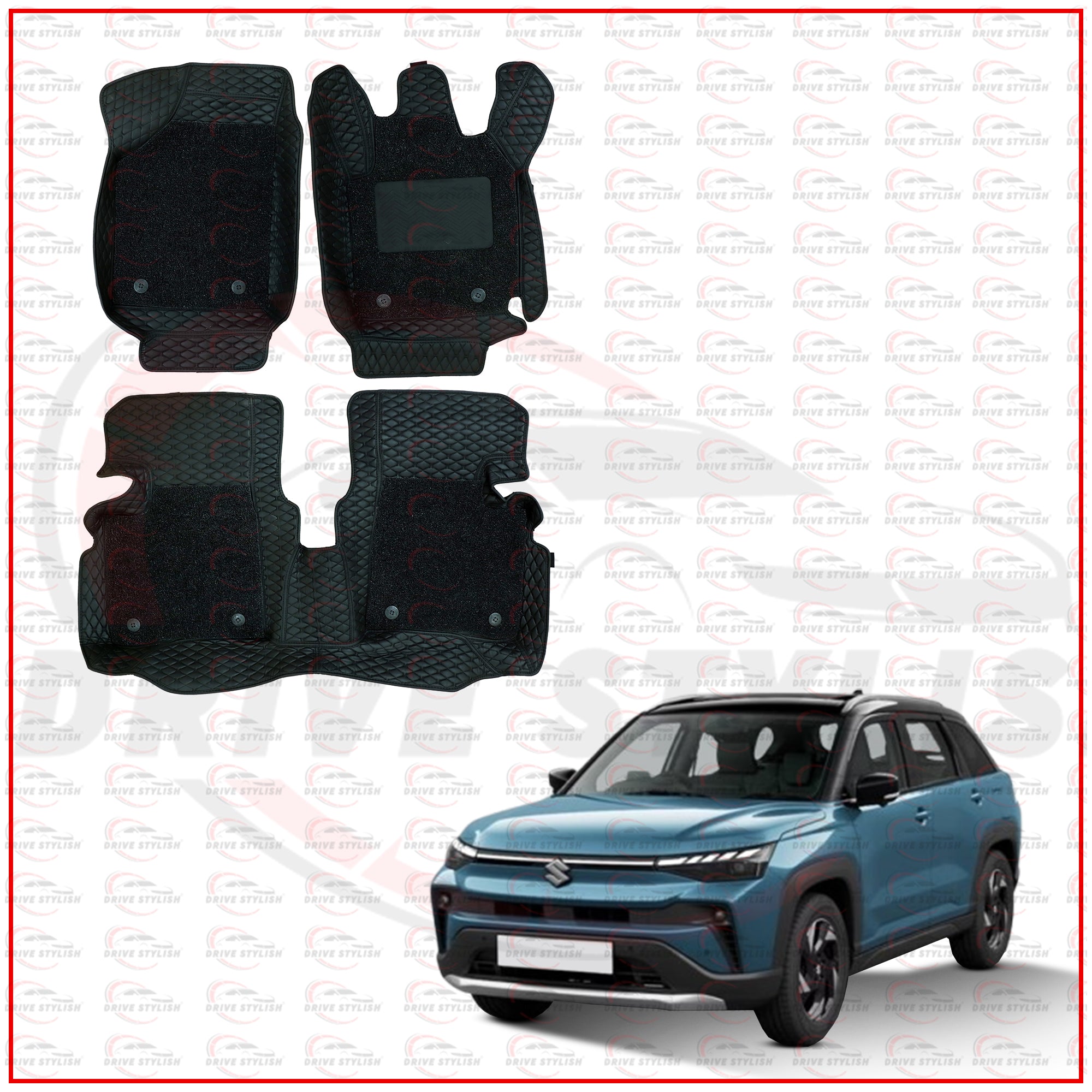 Black 7D Mats for Maruti Suzuki Victoris || Drivestylish