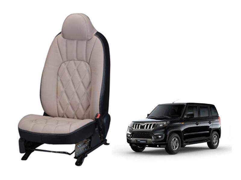 Mahindra Bolero Neo Art Leather Seat Cover - Threading Design