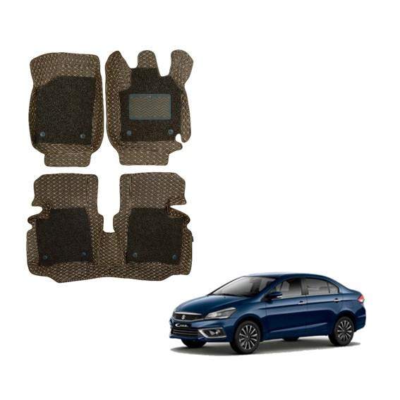 Maruti Suzuki Ciaz Premium Foot Mats - Brown Colour