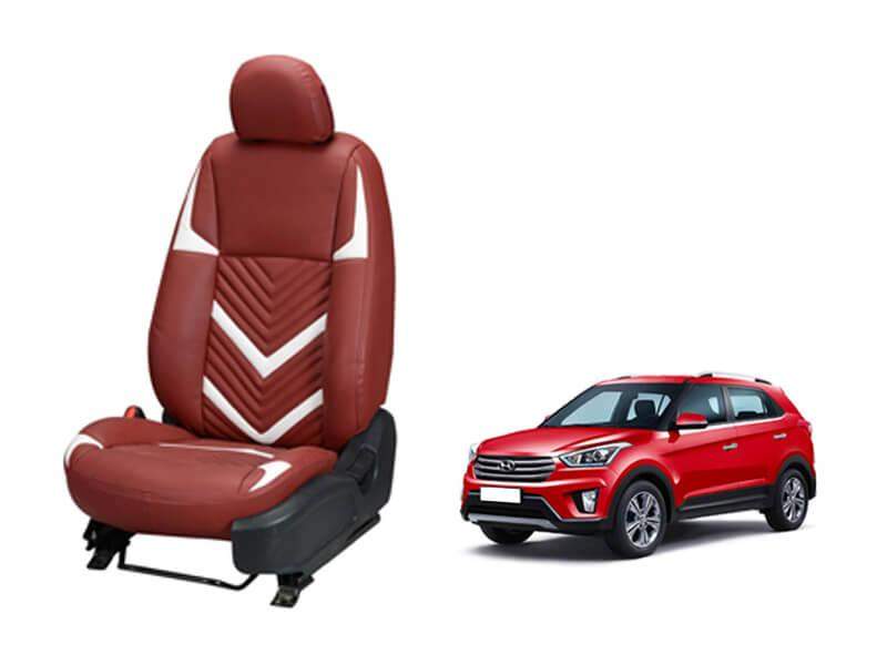 Hyundai Creta (2016) Art Leather Seat Cover in Zig-Zag Design