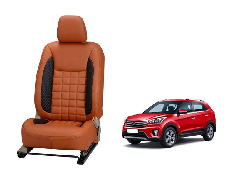 Hyundai Creta (2016) Nappa Leather Seat Cover - Prizm Design