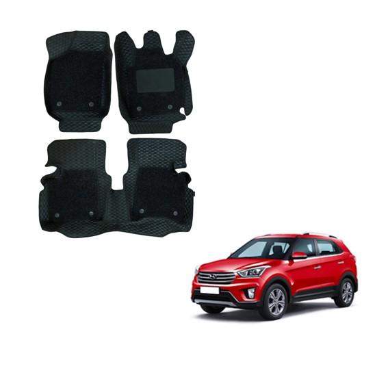 Hyundai Creta (2016) Deluxe Floor Mats - Black Colour