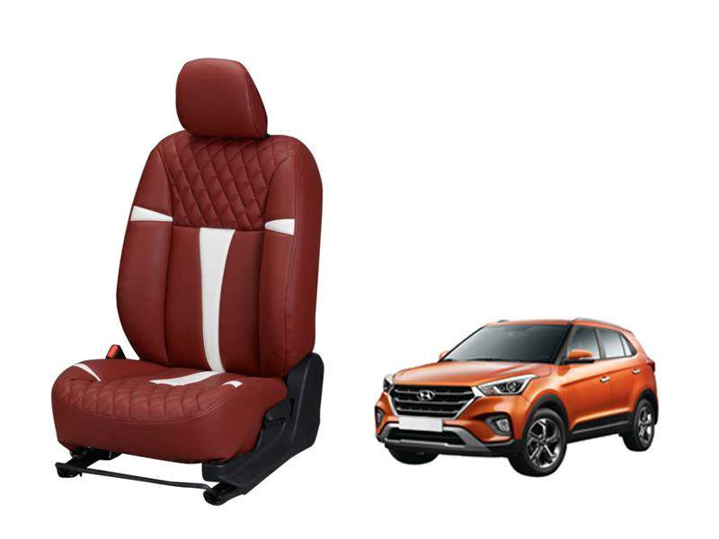 Hyundai Creta (2018) Art Leather Seat Cover - Racing Design