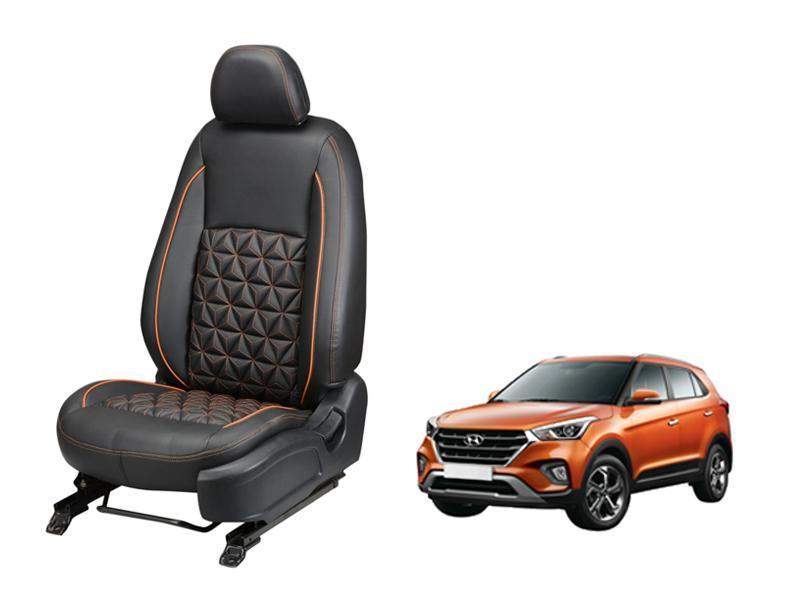 Hyundai Creta (2018) Nappa Leather Seat Cover in Diamond-Cut Series