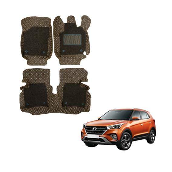 Hyundai Creta (2018) Superior 7D Mat Carpet - Brown Colour