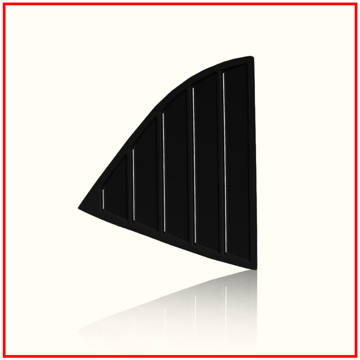 Creta 2024 Rear Window Side Louvers || Glossy Black Finish