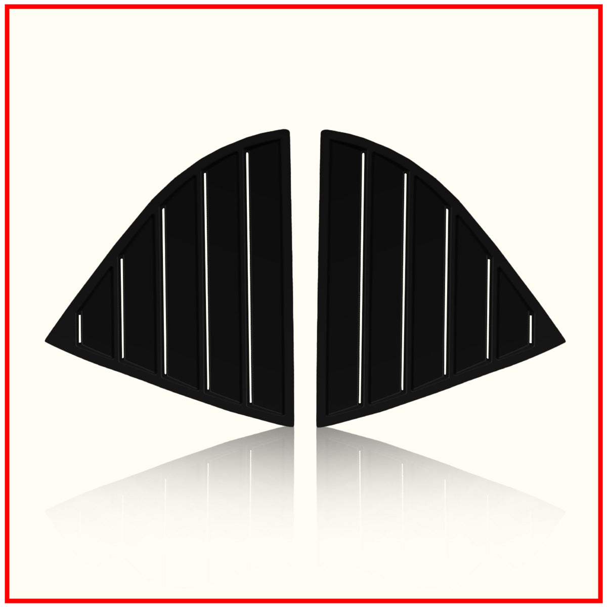 Creta 2024 Rear Window Side Louvers || Glossy Black Finish