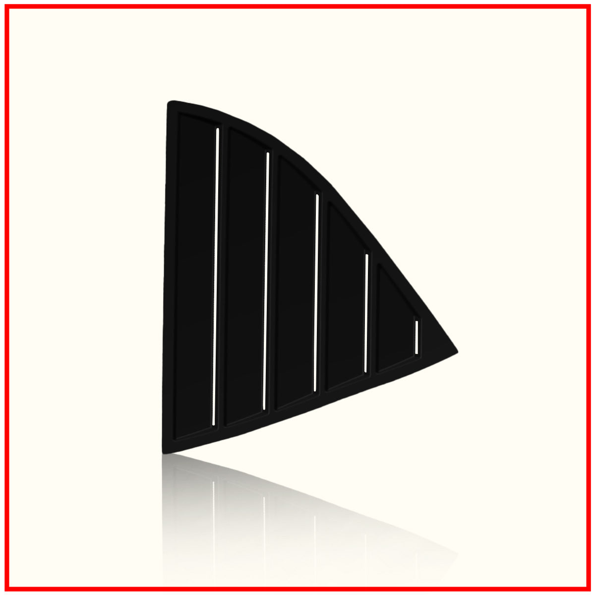 Creta 2024 Rear Window Side Louvers || Glossy Black Finish