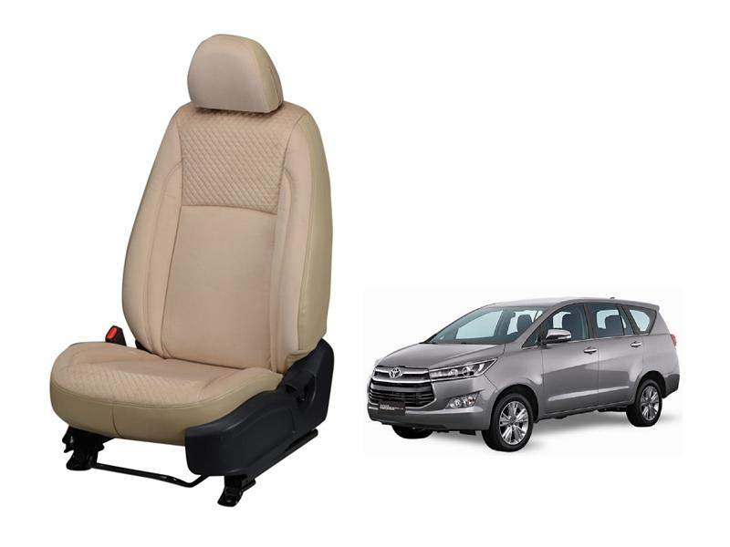 Toyota Innova Crysta 2016 Velvet series 3D Custom art leather car seat covers