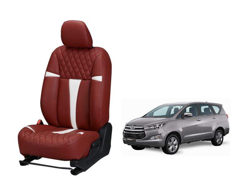 Toyota Innova Crysta 2016 model Racing series 3D Custom art leather car seat covers