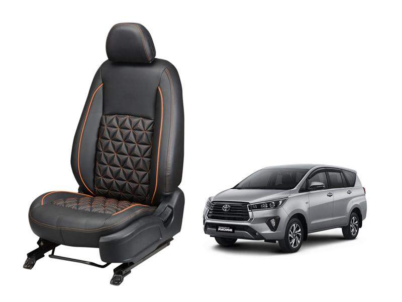 Toyota Innova Crysta 2021 Diamond Series 3D Custom Nappa Leather Car Seat Covers