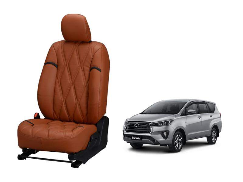 Toyota Innova Crysta 2021 Kite Series 3D Custom Nappa Leather Car Seat Covers