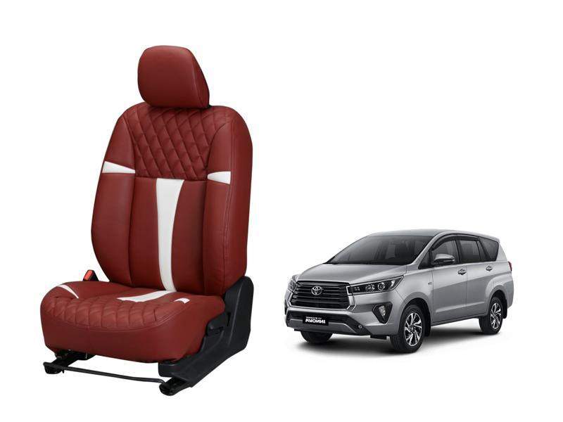 Toyota Innova Crysta 2021 model Racing series 3D Custom art leather car seat covers