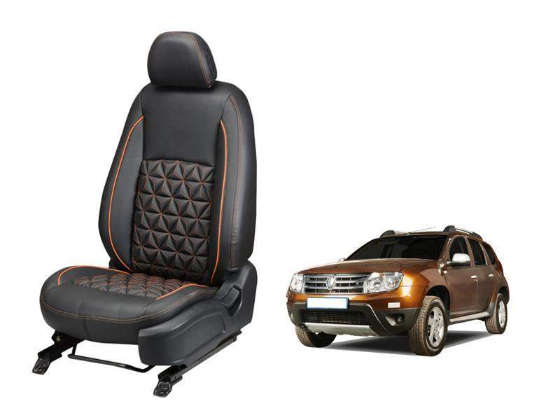 Renault Old Duster Diamond Series 3D Custom Nappa Leather Car Seat Covers