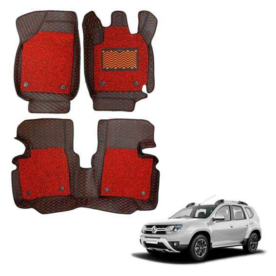 Renault Duster Superior Floor Mats - Black/Red Colour