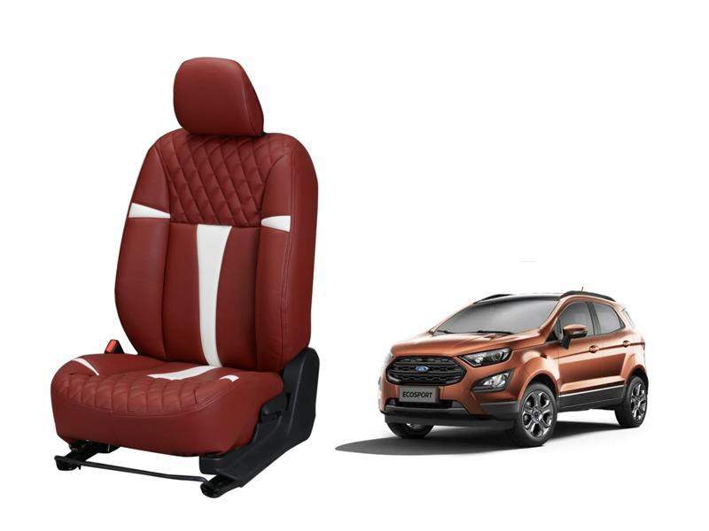 Ford EcoSport (2017) and Onward Art Leather Seat Cover - Racing Design | DriveStylish