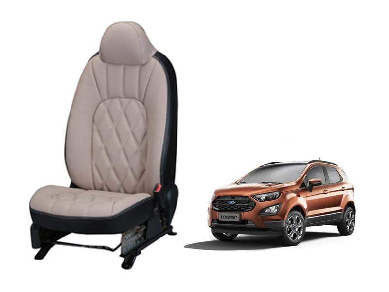 Ford EcoSport (2017) and Onwards Art Leather Seat Cover - Threading Design | DriveStylish