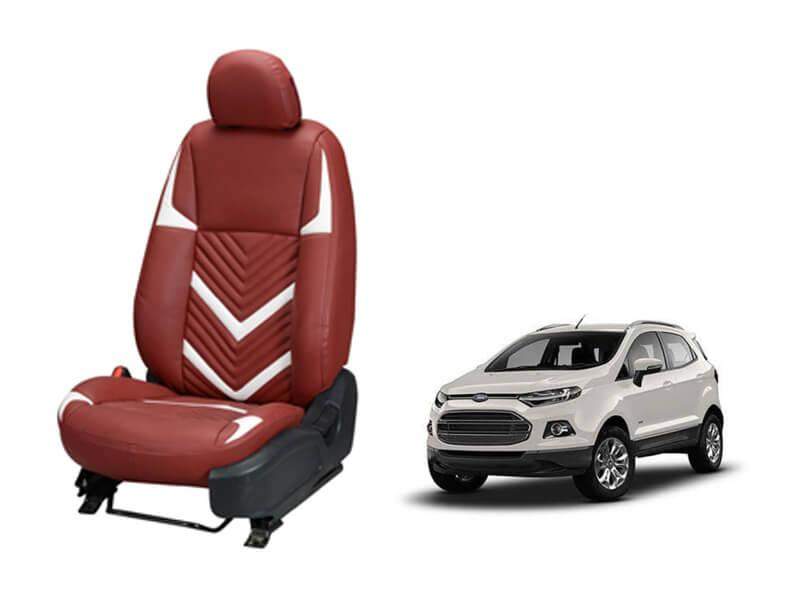 Ford EcoSport Art Leather Seat Cover in Zig-Zag Design