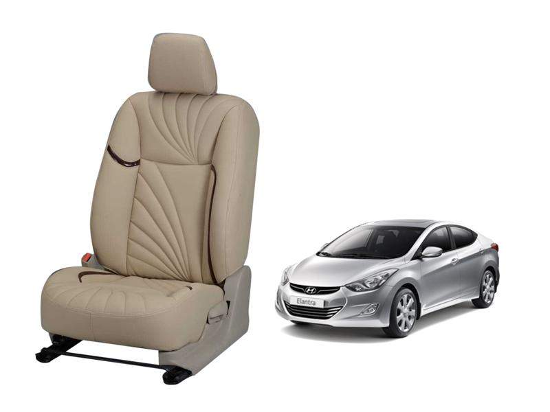 Hyundai Elantra Nappa Leather Seat Cover - Dove Design