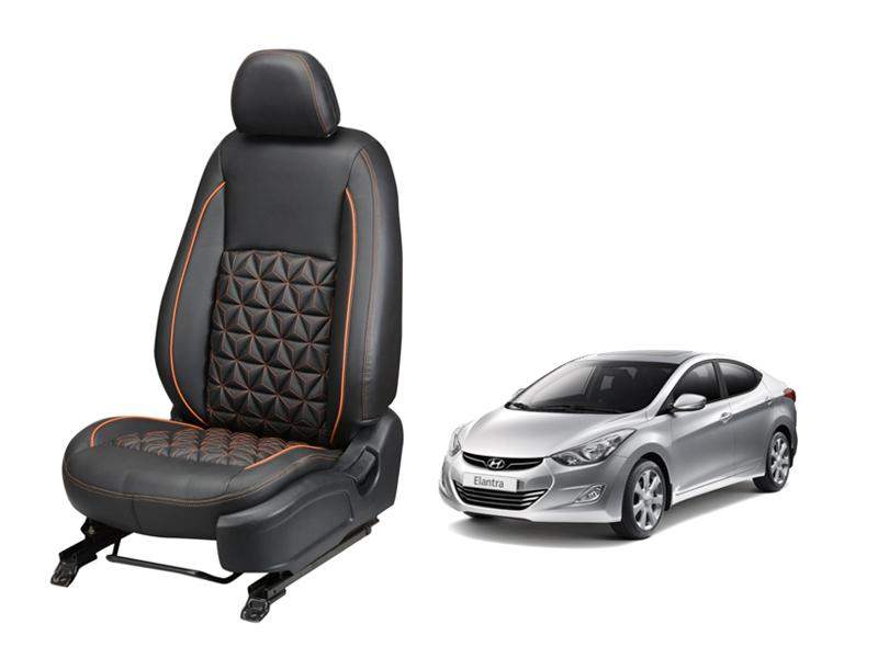 Hyundai Elantra Nappa Leather Seat Cover in Diamond-Cut Series