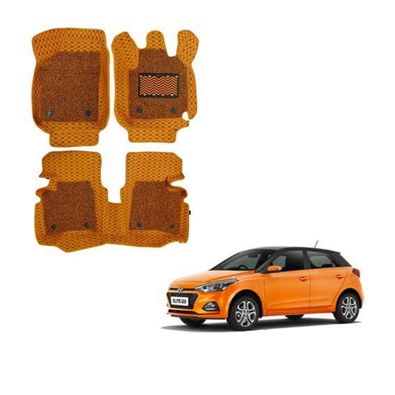 Hyundai Elite i-20 (2018-2019) Premium 7D Mat Carpet - Tan Colour