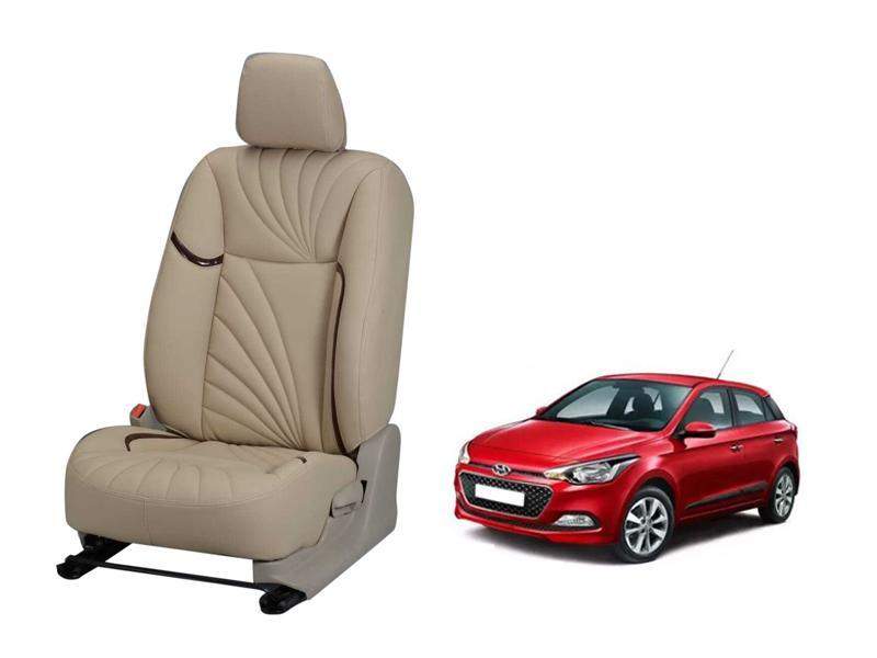 Hyundai Elite i-20 (2014-2017) Nappa Leather Seat Cover - Dove Design