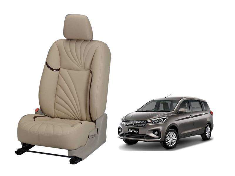 Maruti Suzuki Ertiga 2018 Dove Series 3D Custom Nappa Leather Car Seat Covers