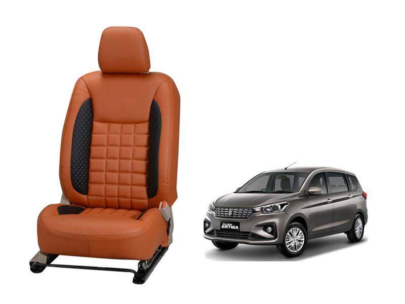 Maruti Suzuki Ertiga 2018 Prism Series 3D Custom Nappa Leather Car Seat Covers