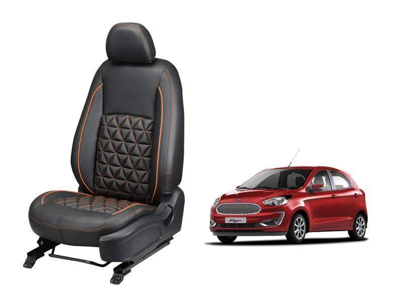 Ford Figo Nappa Leather Seat Cover in Diamond-Cut Series | DriveStylish