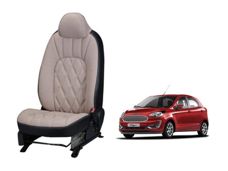 Ford Figo Art Leather Seat Cover - Threading Design