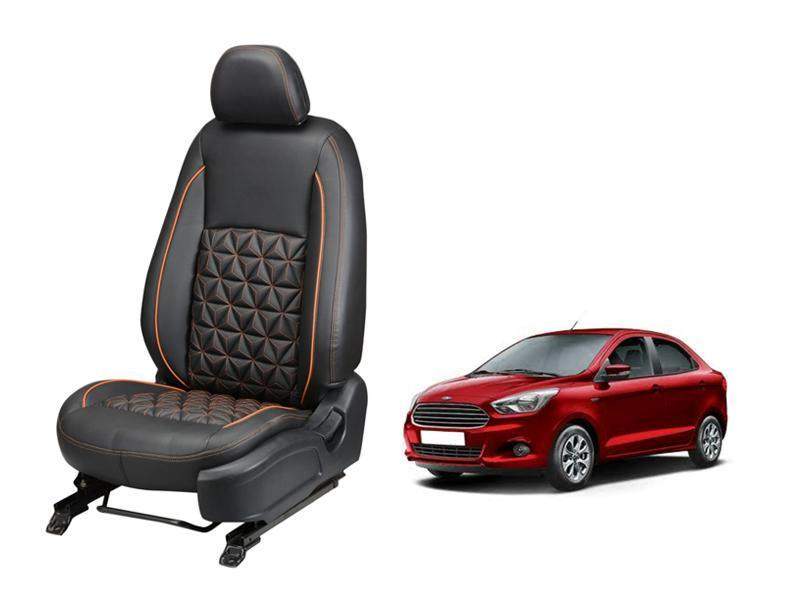 Ford Figo Aspire Nappa Leather Seat Cover in Diamond-Cut Series | DriveStylish