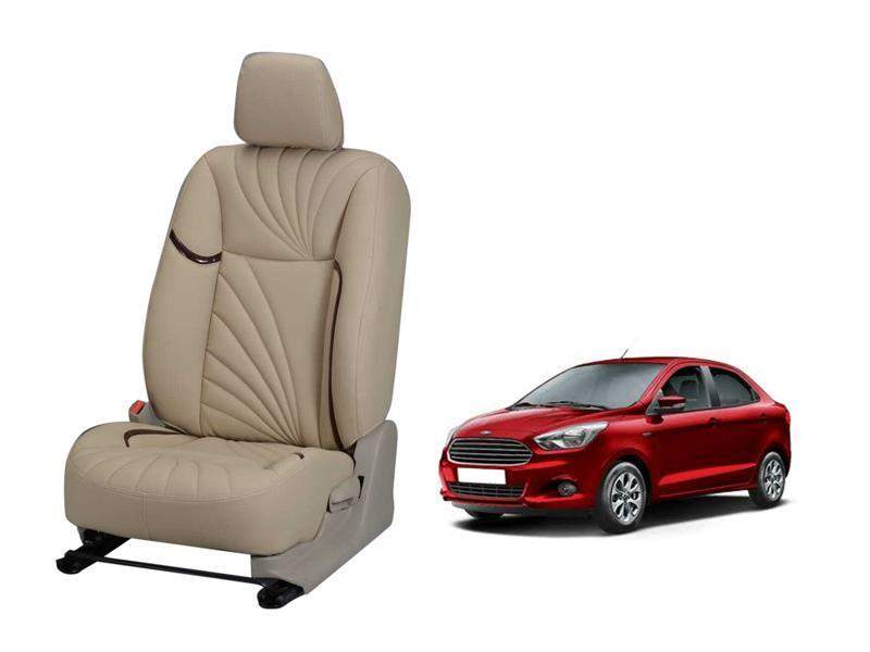 Ford Figo Aspire Nappa Leather Seat Cover - Dove Design