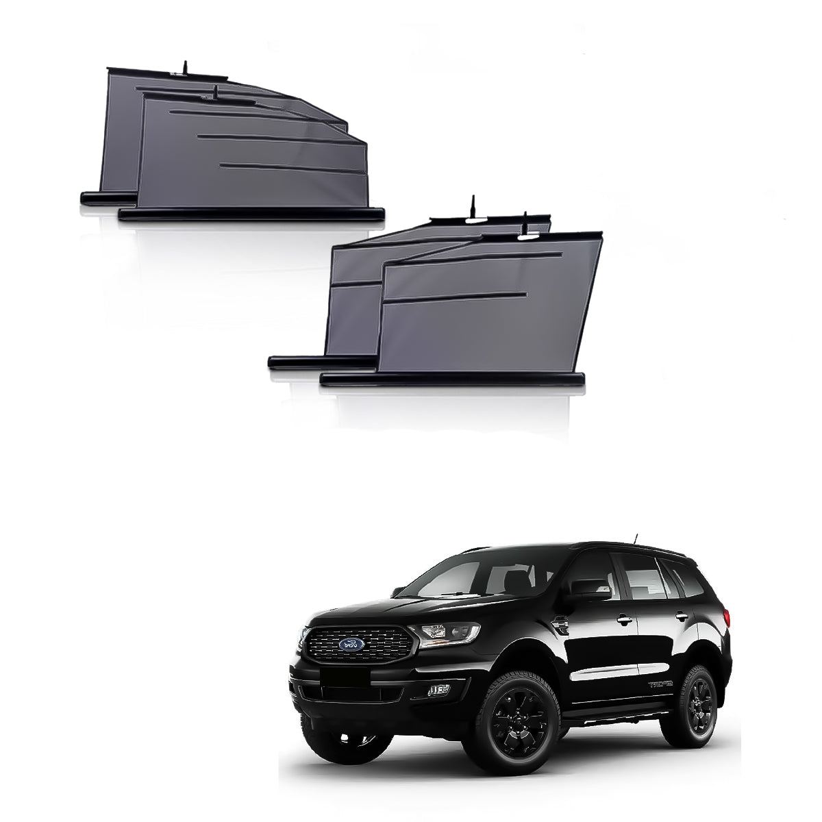 Ford New Endeavour Automatic window roller curtains | Car Roller Retractable Sun Shades