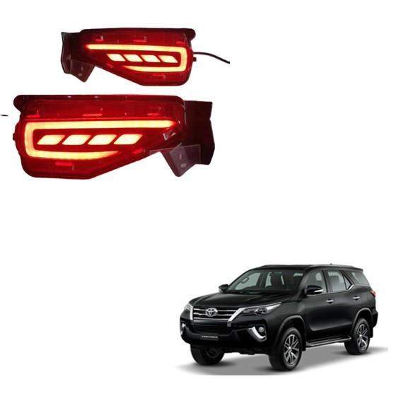 Rear Bumper Reflector LED Lights for Toyota Fortuner (2016) Onwards